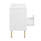 Modway - Chaucer 48" Vanité de salle de bain à un seul lavabo - Blanc blanc-Assemblée requise
