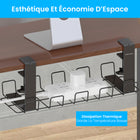 ShoppingAll - Plateau de rangement de câbles sous le bureau avec 10 attaches de câbles - Noir-INCLUS - ATTACHES DE CÂBLES: Livré avec 10 attaches de câbles réutilisables pour fixer solidement les fils tout au long du plateau et garder vos câbles bien organisés.