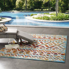 Modway - Reflect Treillis marocains Tamako Diamond et Chevron Tapis intérieur / extérieur de 5 pi l x 8 pi L - Multicolore-Tapis durable d’intérieur et d’extérieur