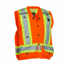 Forcefield - Gilet d'arpenteur, Blaze Orange, X-Large-Ruban rétroréfléchissant en configuration fluorescente contrastée de 4"