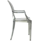 Modway - Casper Fauteuils de salle à manger Ensemble de 2 - Smoke-Polycarbonate solide