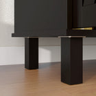 HOMCOM - Buffet de style ferme 47,2 po L avec 4 portes de grange - noir-Cinq pieds offrent un soutien solide et celui du centre est muni d’un patin réglable 