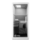 Pillar - Cabine téléphonique insonorisée - Blanc/Gris-Dimension: 107 x 108 x 226 cm