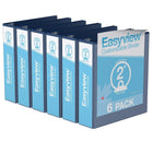 Davis Group Super offre Easyview, Reliure View à anneaux ronds 2 po, personnalisable, paquet de 6 - Bleu Royal-3 Reliure À Anneaux