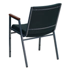 Flash Furniture – Chaise empilable robuste à revêtement vert à motifs et rembourrage de 3 po Hercules, avec accoudoirs, 4/pqt-Quantité de pile: 12