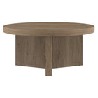 Hudson&Canal - Table basse ron Holm 32" de largeur - Chêne gris vieilli-La table est fabriquée à partir de matériaux MDF et PVC de haute qualité et durables