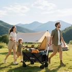 Outsunny - Chariot extérieur pliable-Cadre en acier pour une structure solide qui peut être déplacée toute la journée