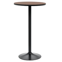 HOMCOM - Table de bar ronde, assemblage facile pour bar à domicile, petite salle à manger - brun-Simple mais élégant, le design industriel rustique apporte une sophistication brute à tout espace 