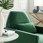 Modway - Liliana Performance Velvet Fauteuil - Émeraude-Système de soutien réactif
