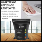 Lingettes nettoyantes multi-usages Gritt Commercial pour surfaces – Parfum frais – 20,3 x 15,2 cm – 800 lingettes par rouleau – Paquet de 4-Conçues pour être utilisées avec des distributeurs à extraction centrale