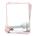 Geographics - Papeterie à Bordure Camion Rouge 8,5 po l x 11 po H , 70 Pqt-Lettre: 8-1/2 po l x 11 po H