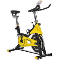Soozier - Vélo D’Exercice Stationnaire - Vélo De Cardio D’Intérieur Avec Entraînement Par Courroie Et Résistance Réglable-Le mécanisme à courroie garantit des entraînements fluides et silencieux    