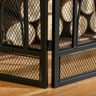 HOMCOM - Pare-étincelles de foyer à 3 panneaux avec treillis métallique, noir-Couleur principale : noir 