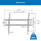 Mount-It! - Support TV inclinable XXL pour charges lourdes-Dimensions du produit : 3,1 po x 39,6 po x 23,7 po 