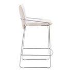 Zuo - Pola Tabouret de comptoir - Blanc-Dimensions: 21,3 po L x 19,7 po L x 36,6 po H