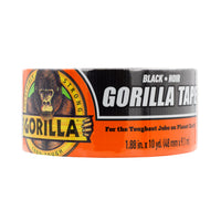 Gorilla - Ruban - 10 yd L x 1,88 po l - Noir-D’épaisseur double adhésif : poignées de surfaces lisses, rugueuses et inégales