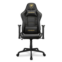 COUGAR - Chaise de jeu inclinable et pivotante Armor Elite - noir et or-Chaise de jeu avec enveloppe et dossier haut