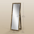 HOMCOM - Miroir pleine longueur - 20,1 po l x 57,9 po H - brun rustique-Finition de couleur unie qui s'intègre facilement dans votre chambre, salon ou couloir 