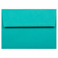 JAM Paper - Enveloppes d'invitation colorées A7 - 5 1/4 x 7 1/4 - bleu mer recyclé - Paquet de 100-Nos enveloppes sont fabriquées à partir de 30 % de papier recyclé de 24 lb et comportent une fermeture en gomme à rabat droit avec une finition lisse
