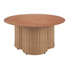 Zuo - Soka Table basse - Naturel-Bois imitation bois avec accents en aluminium au style moderne