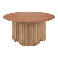 Zuo - Soka Table basse - Naturel-Bois imitation bois avec accents en aluminium au style moderne