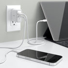 Staples - Chargeur mural GaN USB-A/USB-C de Staples - 37 W - Blanc-La technologie GaN à chargement rapide prévient la surchauffe et la surcharge