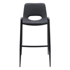 Zuo - Desi Tabouret de bar - Noir - Ensemble de 2-Rembourrage moelleux et confortable