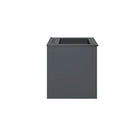 Modway - Vitality 24" Vanette de salle de bain - Gris Noir-Évier en céramique avec comptoir intégré