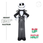 GEMMY - Jack Skellington gonflable pour Halloween avec ventilateur OPP - 120"-Pour usage intérieur et extérieur