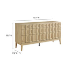 Modway - Samos 62" Buffet - Hickory-Panneaux en grille rectangulaire