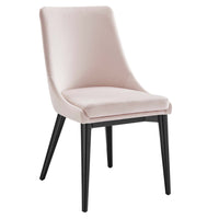 Modway - Viscount Performance Velvet Chaise à manger - Rose-Chaise à manger vintage moderne d’accent