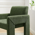 Modway - Daven Tissu Chaise de salle à manger rembourrée in Feuillage-Système de support interne de sangle