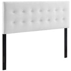 Modway - Emily Biscuit Touffé Performance Velvet Tête de lit King, Blanc-Tête de lit King moderne luxueuse