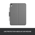 Logitech - Étui clavier Slim Folio pour iPad A16/ 10.9" (10e génération) - Anglais - Gris Oxford-Protection adaptée contre les chocs et les rayures: Offrez à votre iPad une protection intégrale contre les chocs et les rayures; le tissu technique extérieur est doux mais résistant à l'usure