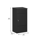 Ceha Canada - Boîte à colis grande taille - 21 po l x 16 po P x 41 po H - Noir-PROTECTION ANTIVOL : Serrure à clé sécurisée, charnière interne, chicane antivol, vis renforcées et tiges hydrauliques garantissent la sécurité de vos colis contre le vol et les dommages