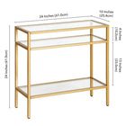 Hudson&Canal - Table d'appoint rectangulaire Sivil 61 cm (24 po) - Laiton-9