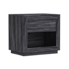 Manhattan Comfort - Table de nuit contemporaine Soren 26" à 1 tiroir - Gris charbon-Le design surélevé de la base apporte une touche raffinée tout en assurant la stabilité et la solidité de la pièce