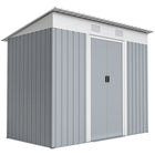 Outsunny - Remise de rangement extérieure 7 pi x 4 pi - gris-Espace de rangement ample  
