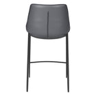 Zuo - Magnus Tabouret de comptoir - Dark Gris/Noir - Ensemble de 2-Garantie limitée de 3 ans