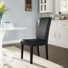 Modway - Parcel Restauration Imitation cuir Fauteuil d’appoint - Noir-Rembourrage en faux cuir