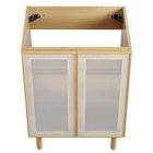 Modway - Calla 24" perforé Métal Armoire de toilette de salle de bain (lavabo non inclus) - Chêne-Bassin d’évier non inclus