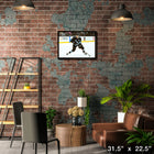 Clayton Keller Utah Mammoth - Toile encadree - 31" x 22"-Sous licence officielle de la LNH et de l'AJLNH