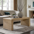 Modway - Canto Conception rectangulaire empilée Table basse - Chêne vieilli-Placage de bois de chêne