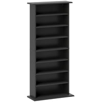HOMCOM - Armoire de rangement média mince - noir-Peut contenir jusqu'à 360 CD dans 8 compartiments 