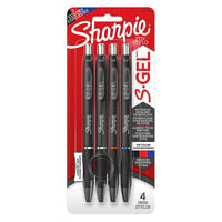 Sharpie - Stylos à encre gel S-Gel - 0,7 mm - Couleurs variées - Paquet de 4-Gel