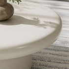 Modway - Argos Intérieur - Terrasse extérieure Rond de béton Table basse - Blanc-Assemblage facile requis