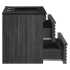 Modway - Render Support mural de 24" Vanette de salle de bain - Noir charbon-8