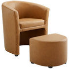 Modway - Divulge Fauteuil et ottoman - Tan-Fauteuil moderne