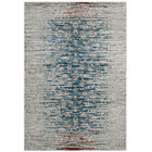 Modway - Hesper Treillis floraux contemporains vieillis Tapis de 5 pi l x 8 pi L - Beige sarcelle et brun-Tapis contemporain en treillis floral vieilli