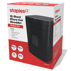 Staples - Déchiqueteur personnel à coupe micro - 12 feuilles-Le chargement par le haut acceptant jusqu’à 12 feuilles permet le déchiquetage jusqu'à 6 pieds par minute 